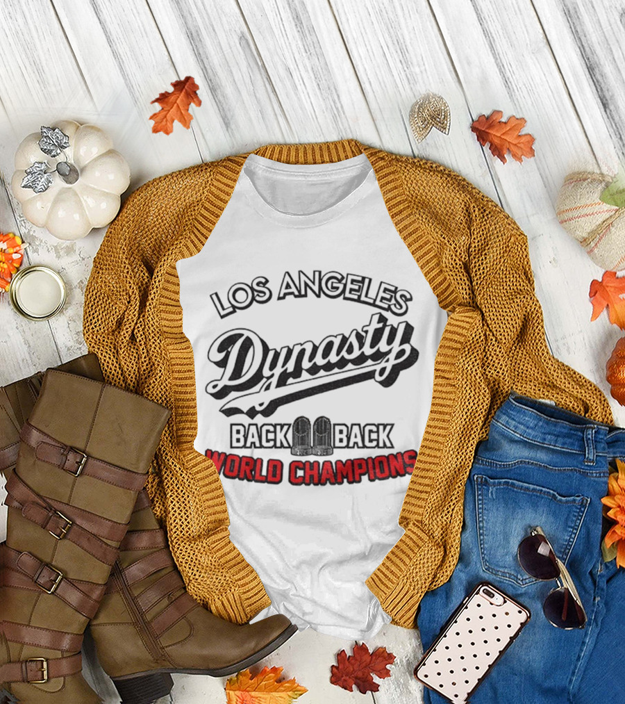 Los Angeles Dodgers Dynasty Back 2 Back World Champions T-Shirt