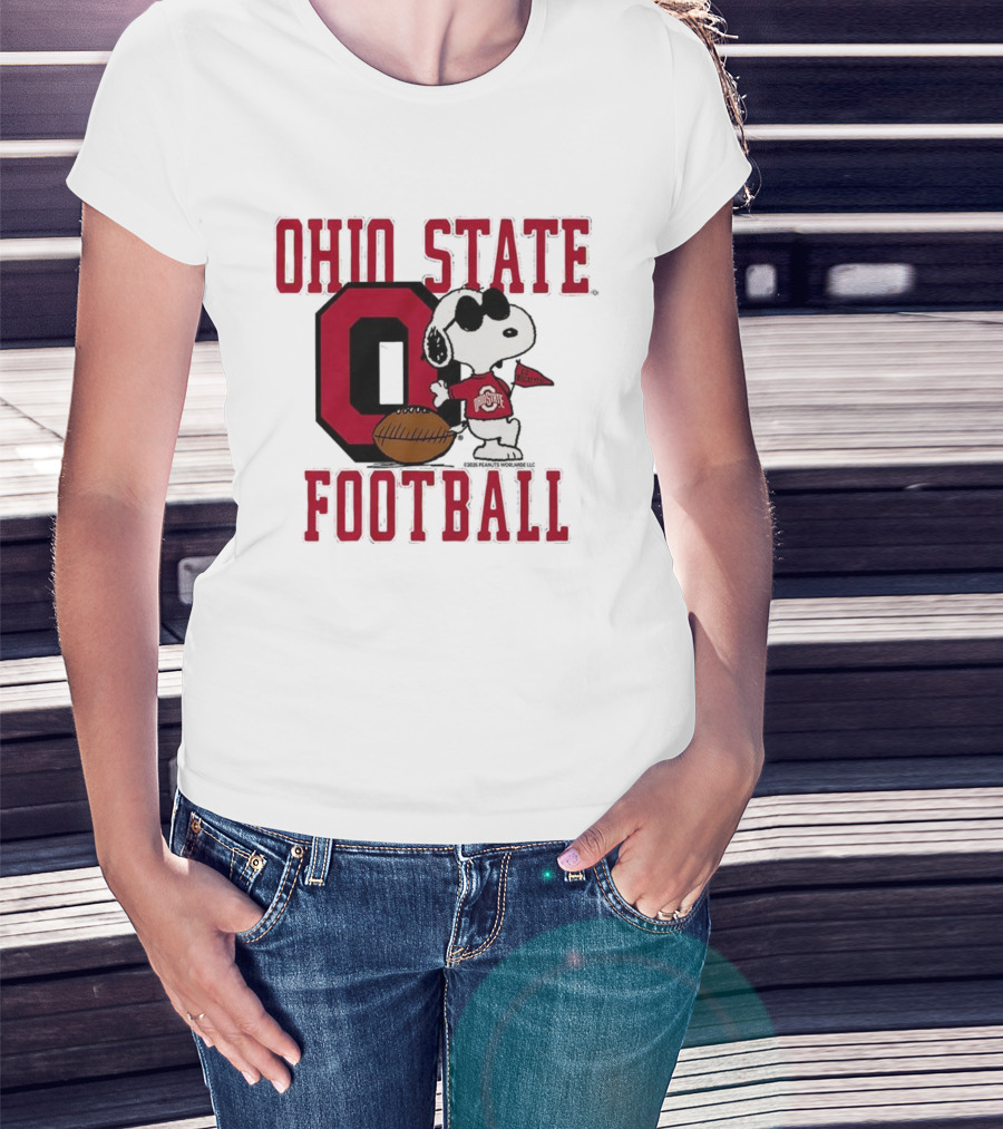 Ohio State Football Snoopy Joe Cool Peanuts Buckeyes Go Buckeyes T-Shirt