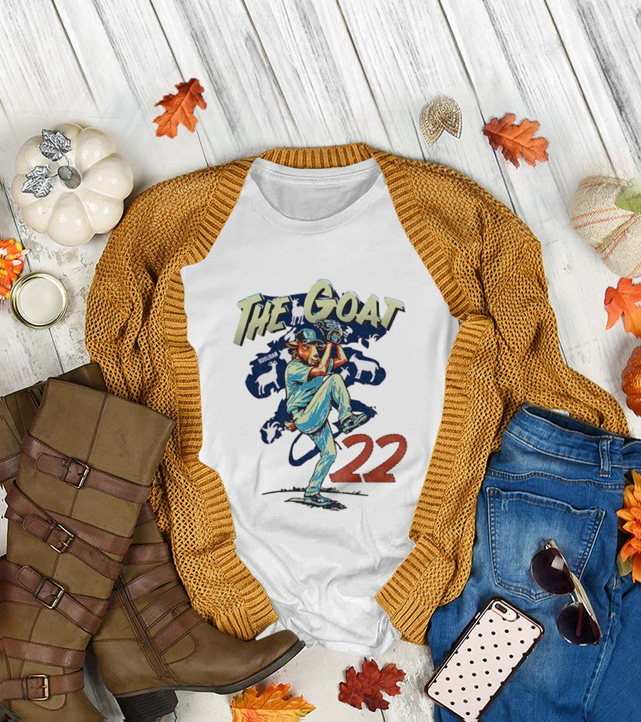 The Goat Clayton Kershaw 22 MLB Baseball 2025 T-Shirt