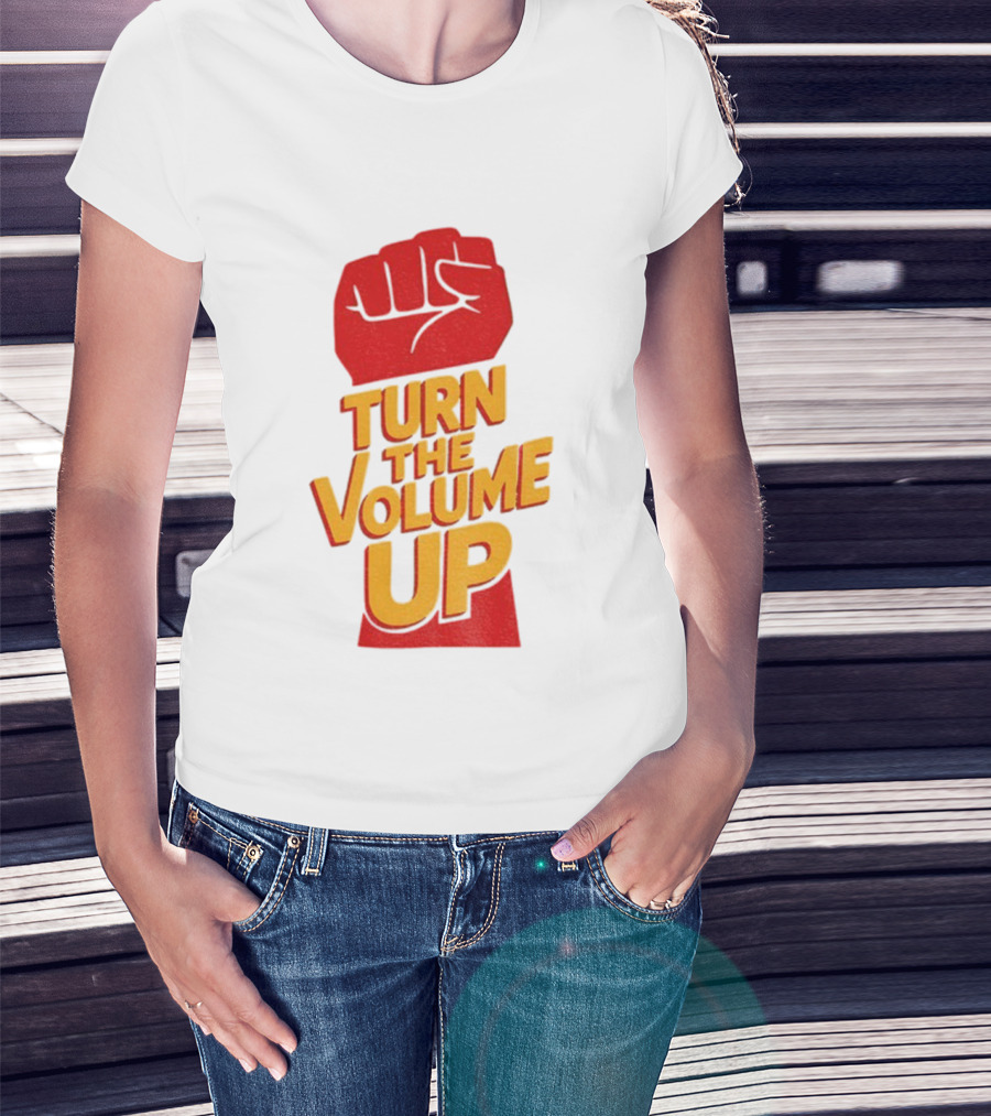 Turn The Volume Up Progressive Fist Symbol Mayor Mamdani NYC Elections 2025 T-Shirt