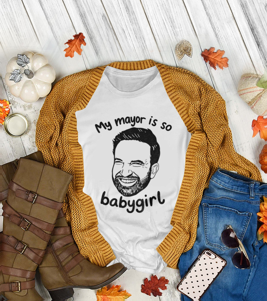 My Mayor Is So Babygirl Zohran Mamdani Big Face Smile T-Shirt