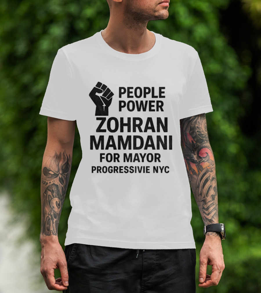 Zohran Mamdani People Power Progressive NYC Mayor Campaign 2025 T-Shirt