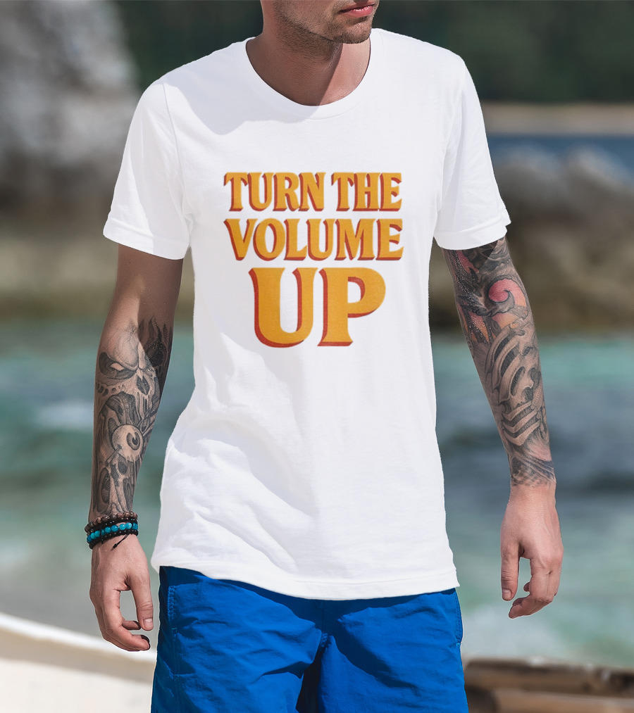 TURN THE VOLUME UP Zohran Mamdani Political Activism Apparel T-Shirt