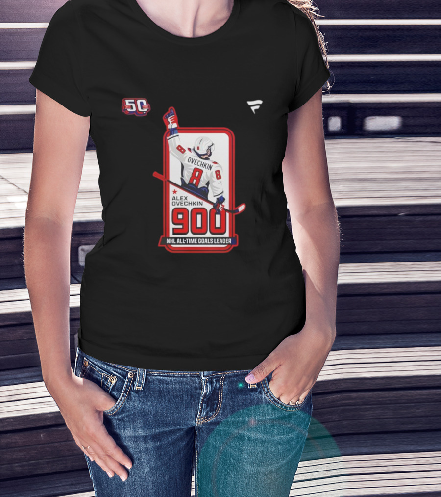 Alex Ovechkin NHL All-Time Goals Leader 900 Goals 50th Anniversary 2025 T-Shirt