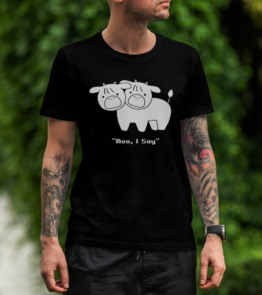 Cows Moo I Say Cute Double Cow Twins T-Shirt