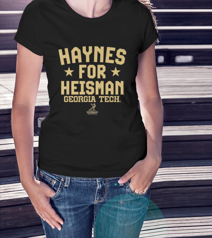 Georgia Tech Haynes For Heisman Campaign Football Recognition T-Shirt