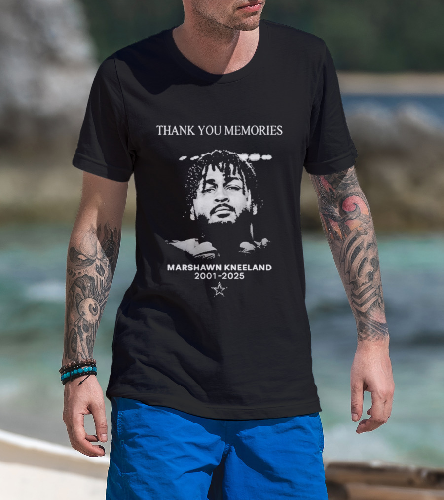 Thank You Memories Marshawn Kneeland 2001-2025 Star Symbol T-Shirt