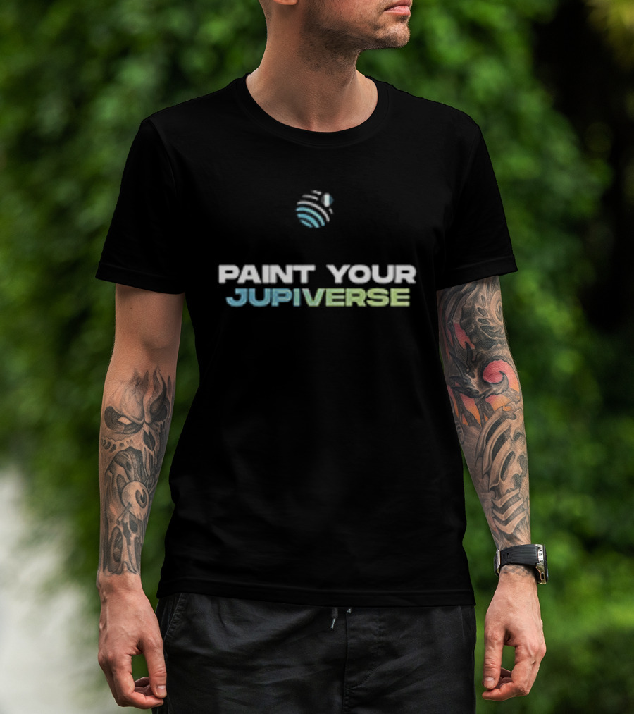Paint Your Jupiverse Jupiter Planet Art Sip Paint T-Shirt