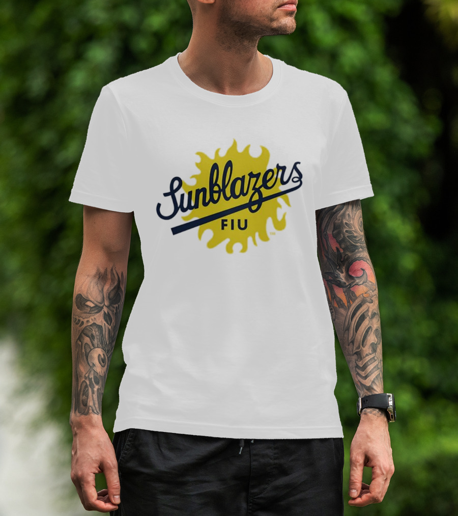 FIU Sunblazers NCAA Football Team Logo Retro Style T-Shirt