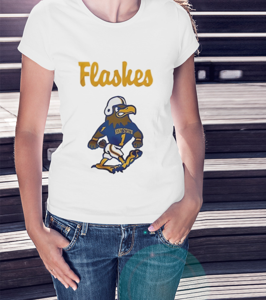 Kent State Golden Flashes Mascot Football Blue Jersey T-Shirt