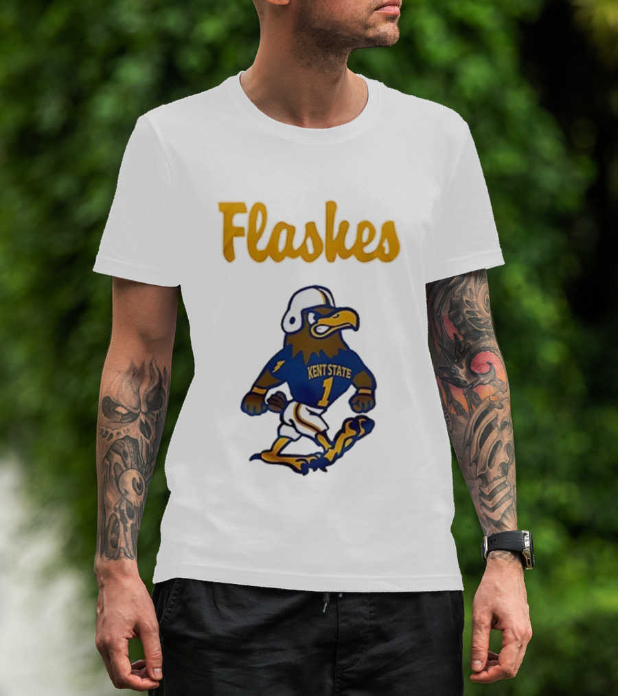 Kent State Golden Flashes Mascot Football Blue Jersey T-Shirt