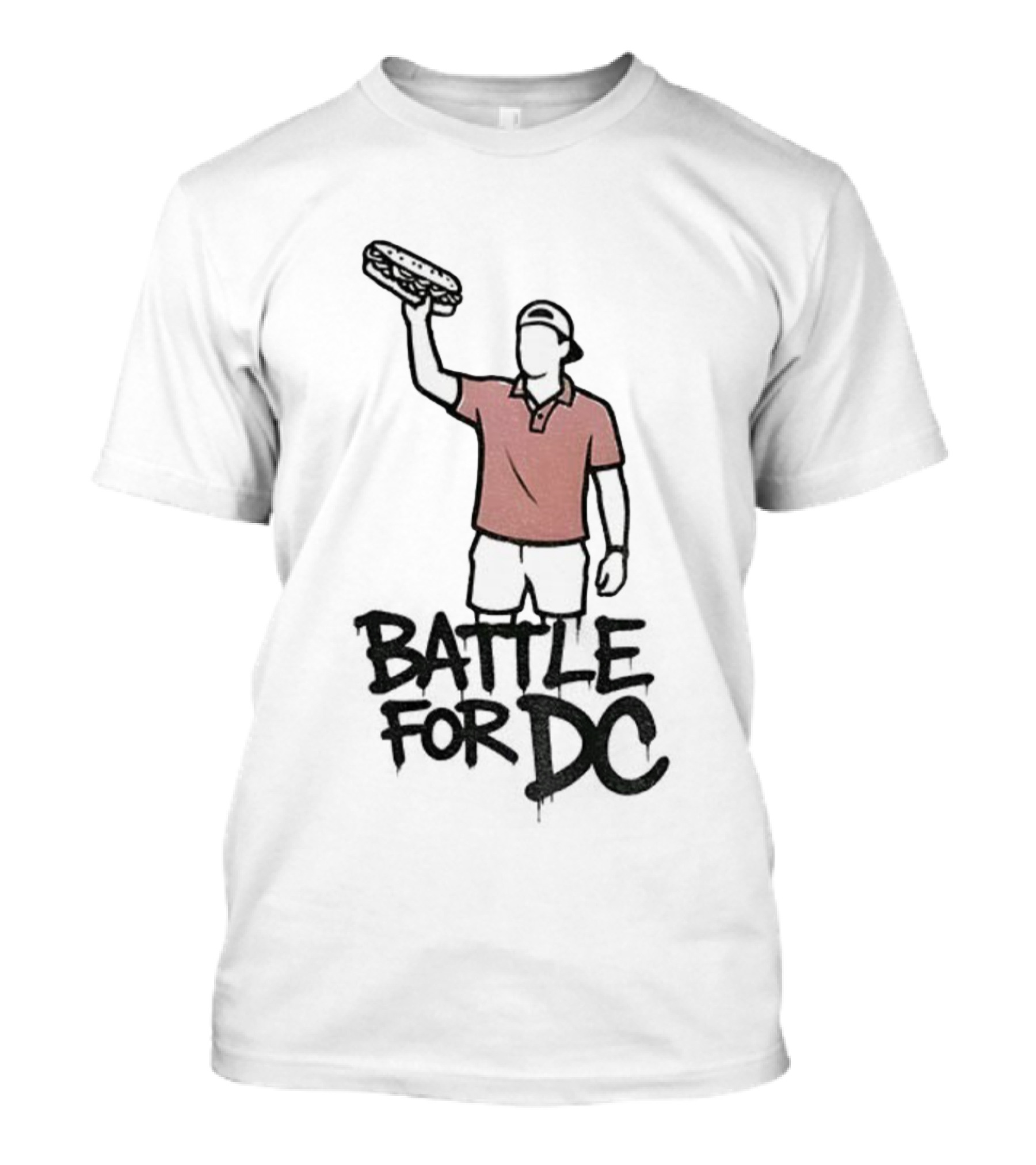 Sandwich Guy Battle For DC Anti Trump Graphic Tee T-Shirt