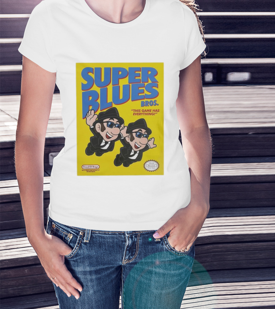 Super Blues Bros This Game Has Everything Good Ol Boys Entertainment System T-Shirt