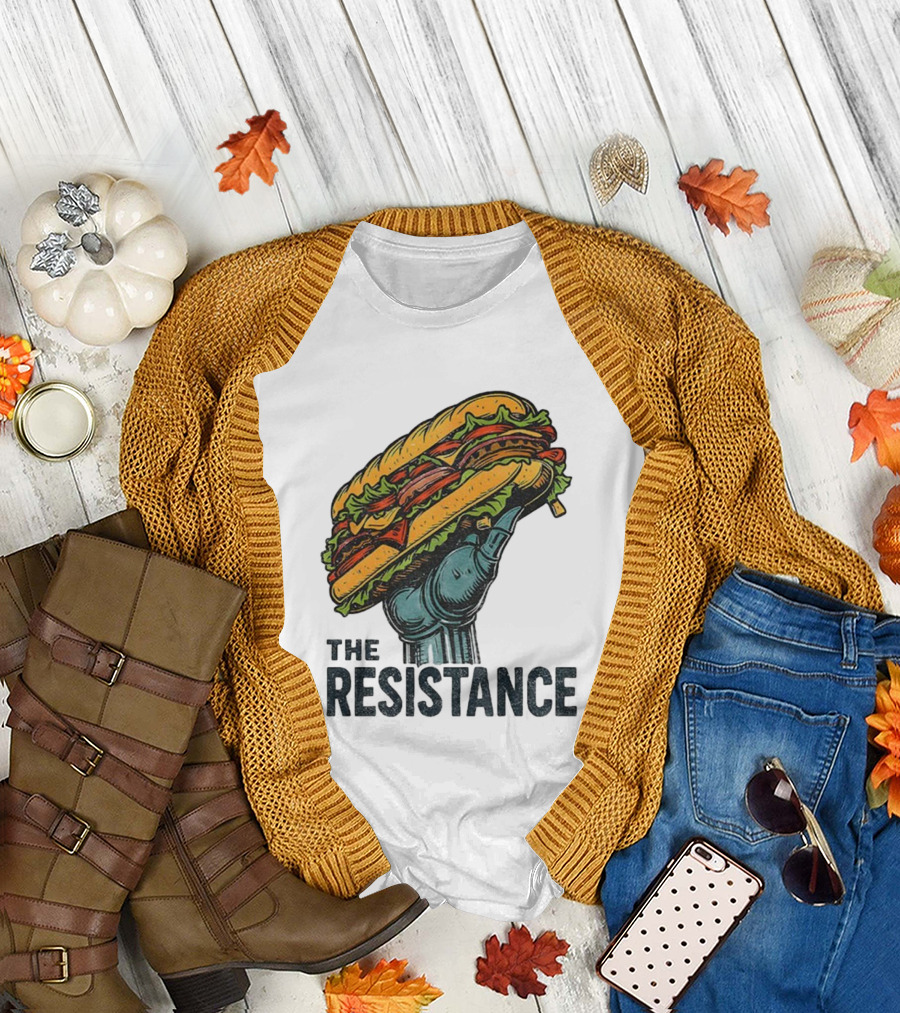 The Resistance Sandwich Fist Abolish ICE Washington T-Shirt