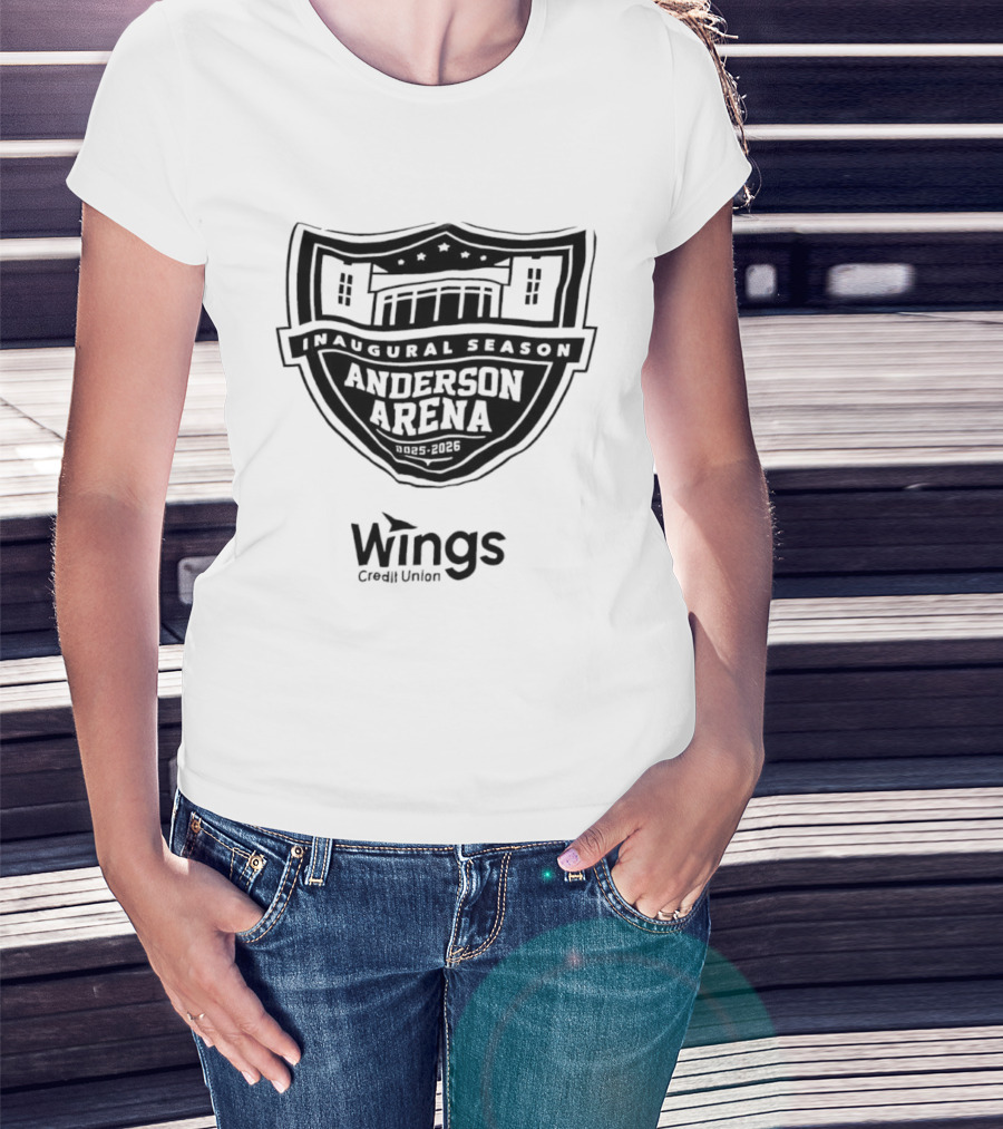 Wings Credit Union Anderson Arena Inaugural Season 2025 2026 T-Shirt