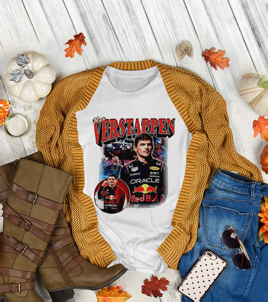 Max Verstappen Red Bull Racing Oracle Honda Mobil1 Bybit T-Shirt