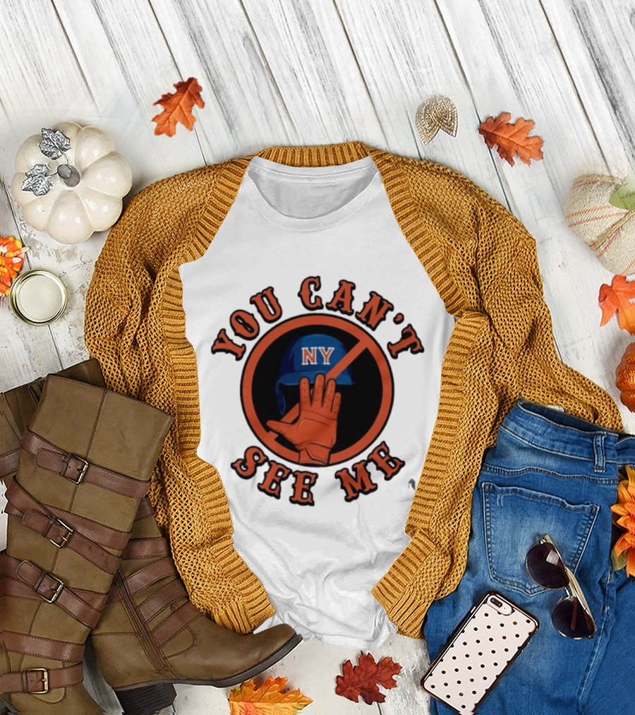 You Can’t See Me NY Mets Baseball Glove & Hand Gesture T-Shirt