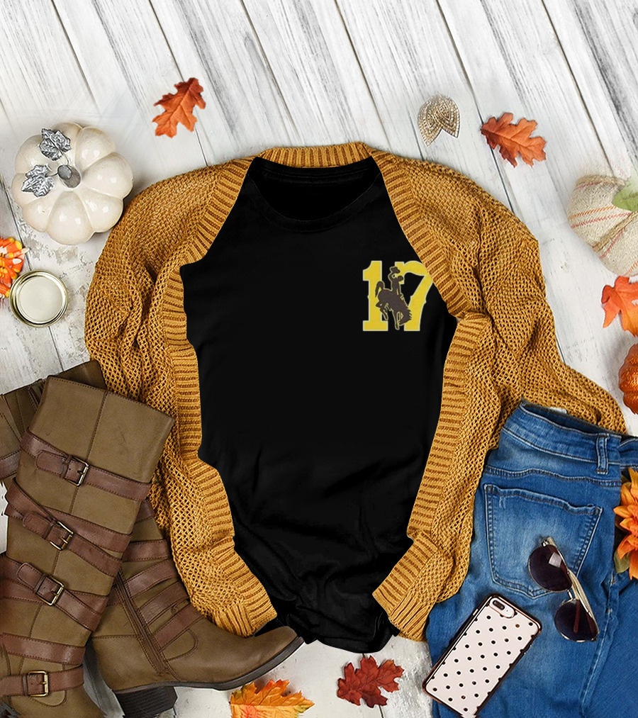 Josh Allen 17 Once a Poke Always a Poke Cowboy Logo T-Shirt