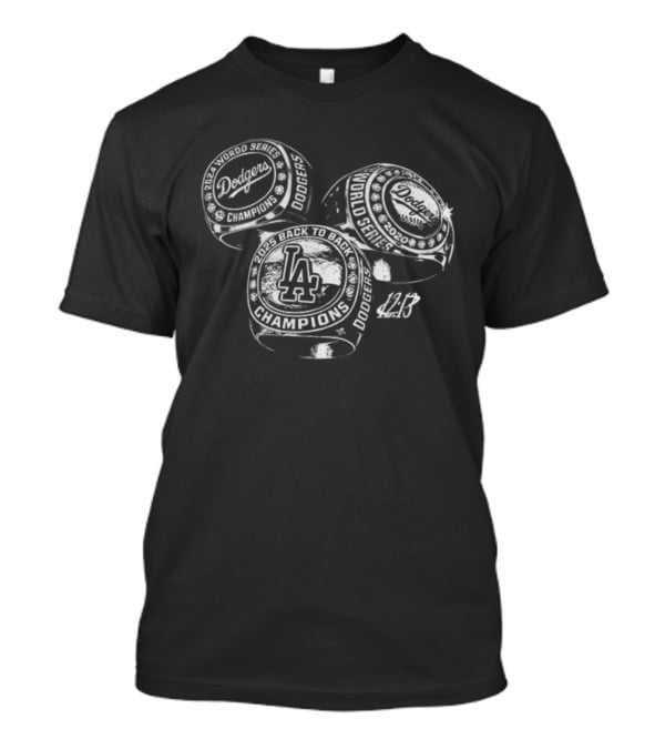 Kike Hernandez Three Rings LA Dodgers Triple Champ 2025 T-Shirt