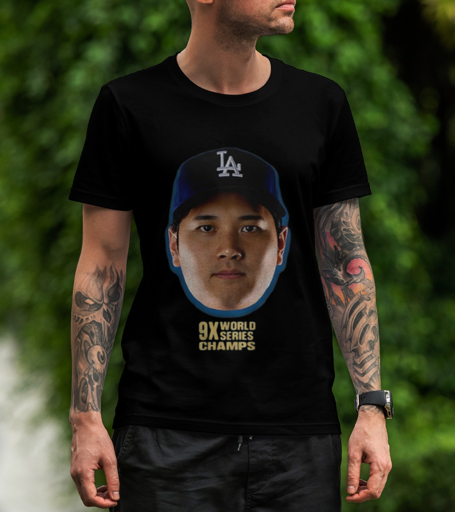 Shohei Ohtani Los Angeles Dodgers 9X World Series Champs 2025 T-Shirt