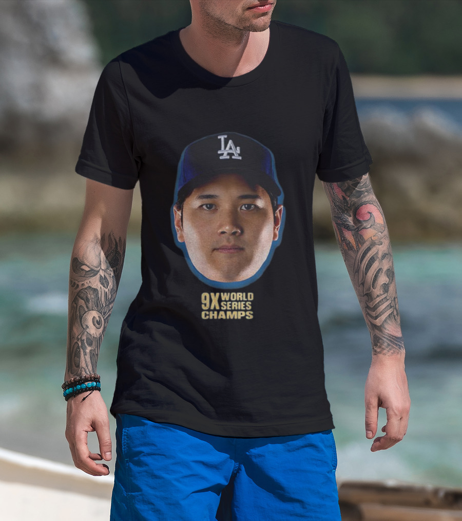 Shohei Ohtani Los Angeles Dodgers 9X World Series Champs 2025 T-Shirt