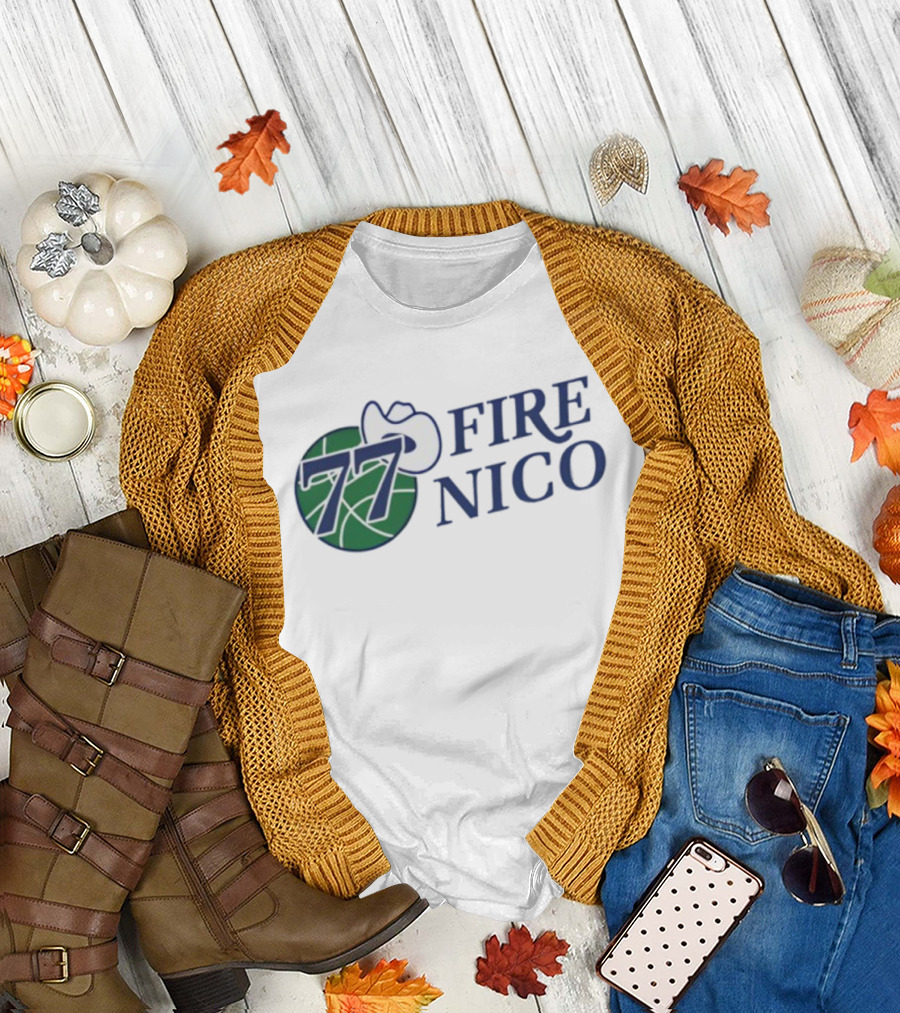 Fire Nico 77 Basketball Cowboy Hat T-Shirt