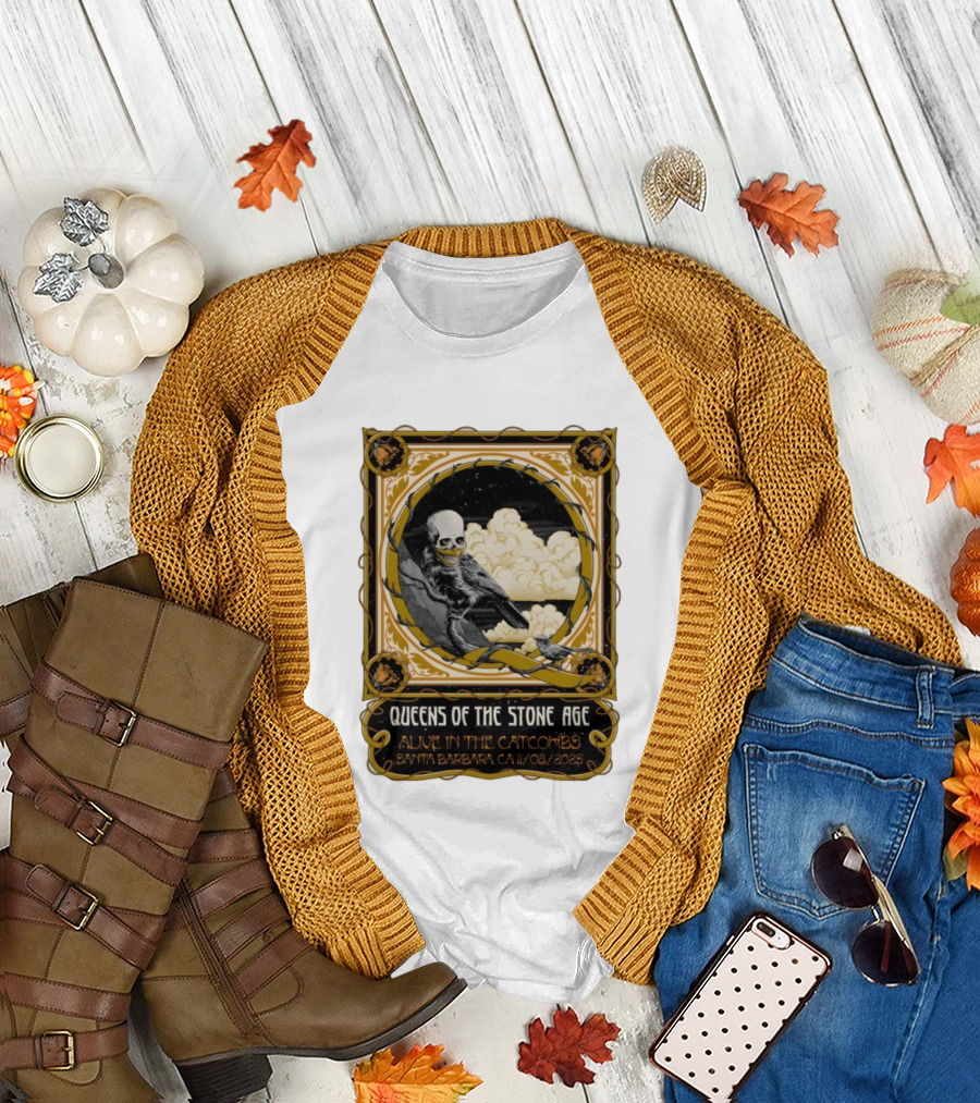 Queens of the Stone Age Alive in the Catacombs Santa Barbara CA 11/08/2023 T-Shirt