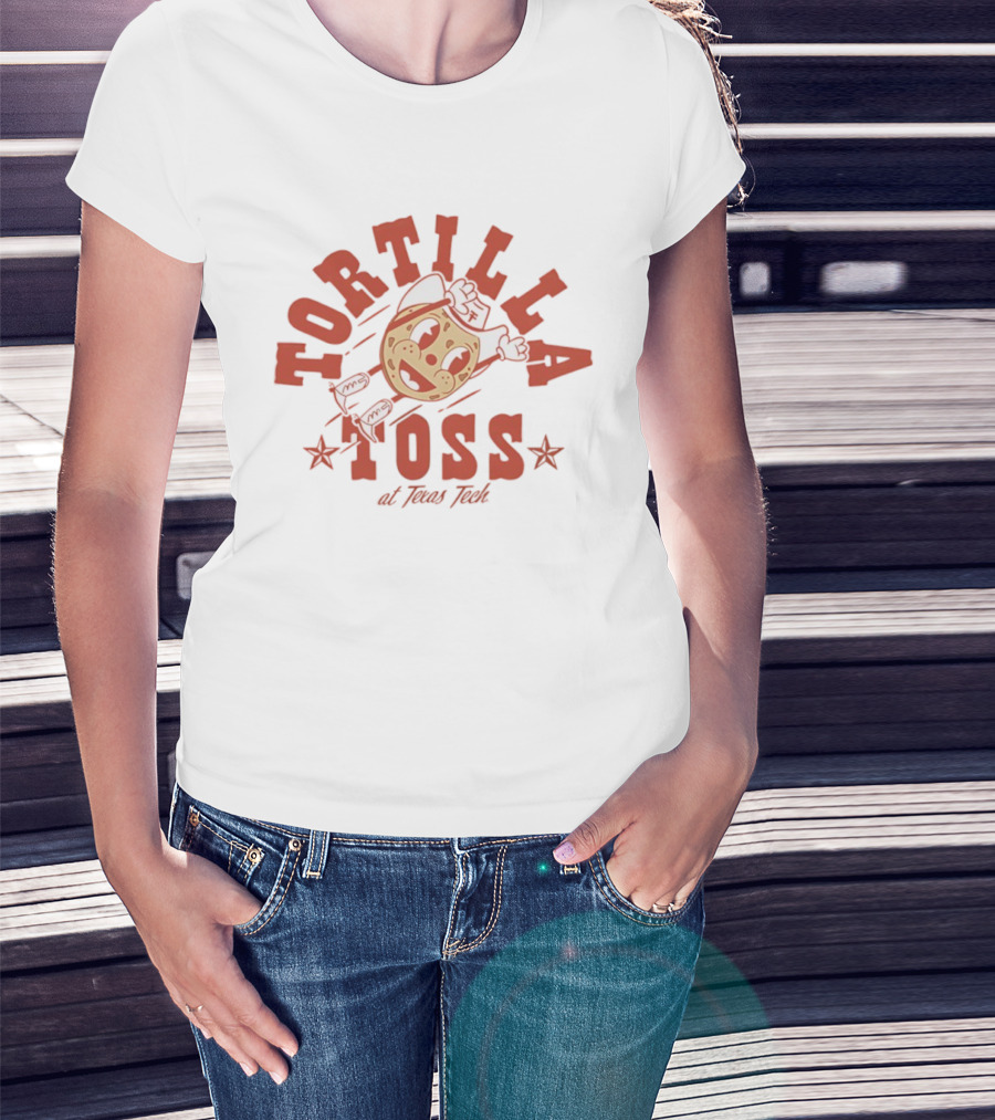 Tortilla Toss Character At Texas Tech Fun Event T-Shirt