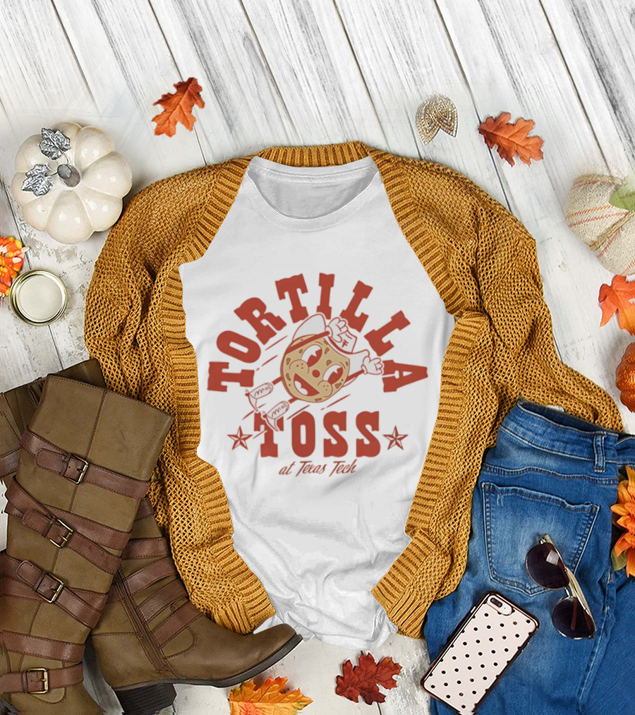 Tortilla Toss Character at Texas Tech Fun Event T-Shirt