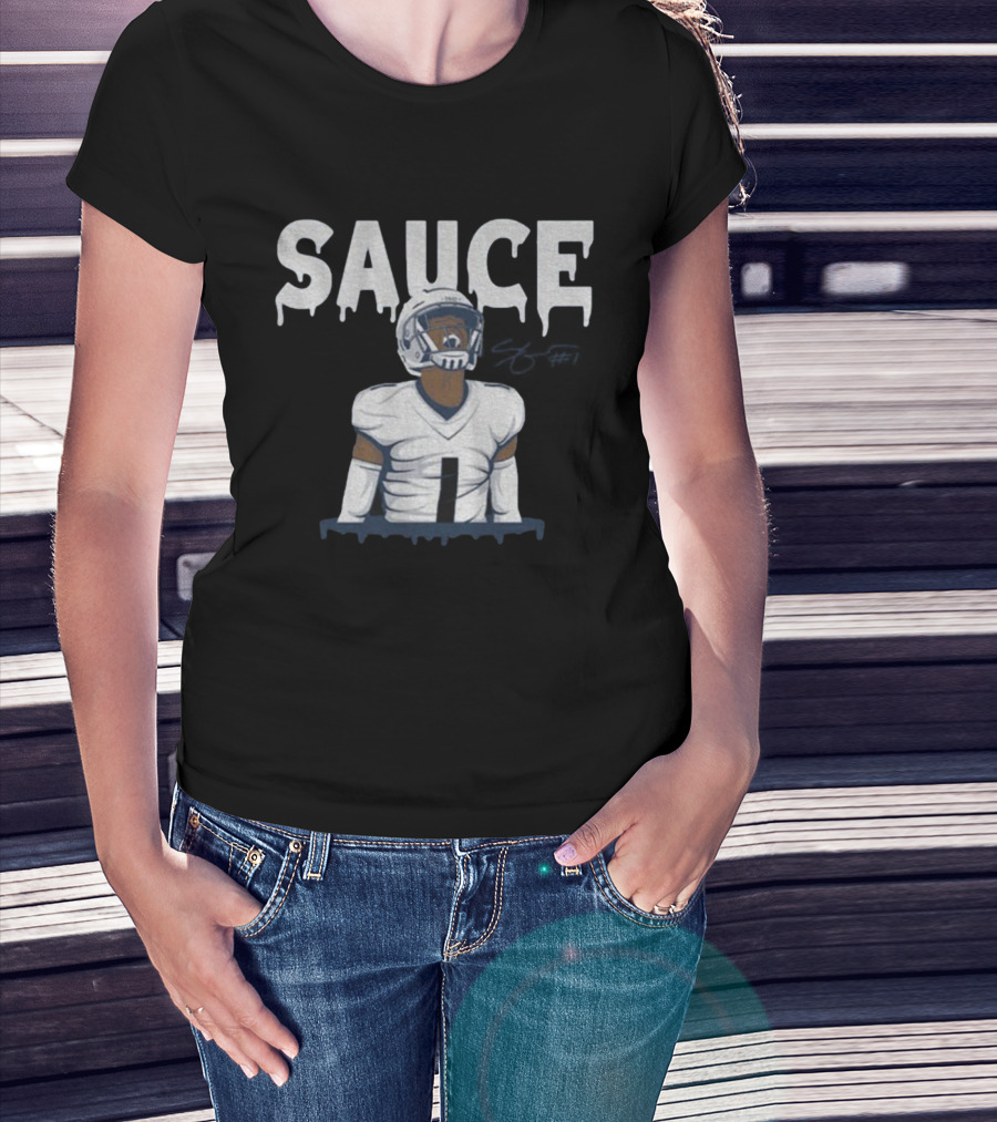 Sauce Gardner Drip Signature Football Style Number 1 T-Shirt