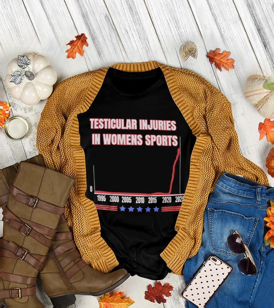 Testicular Injuries in Women's Sports Exponential Rise 2025 Chart T-Shirt