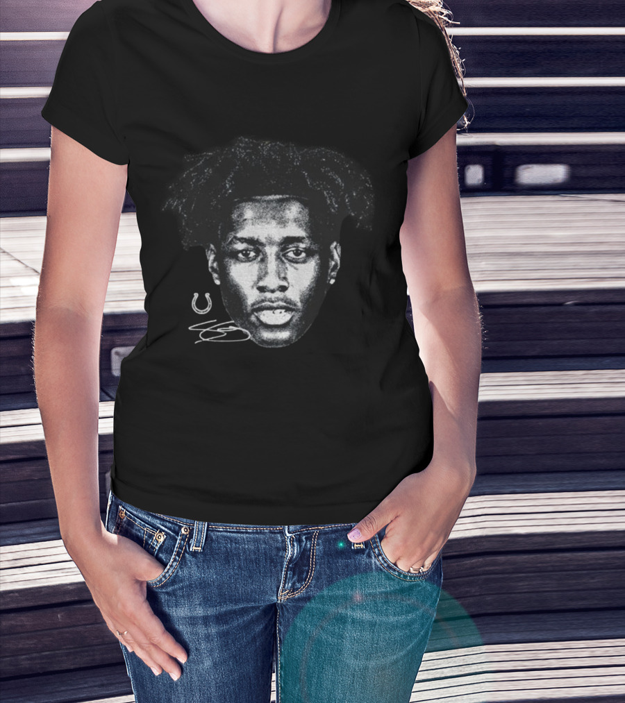 Sauce Gardner Indianapolis Colts Signature Face Art T-Shirt