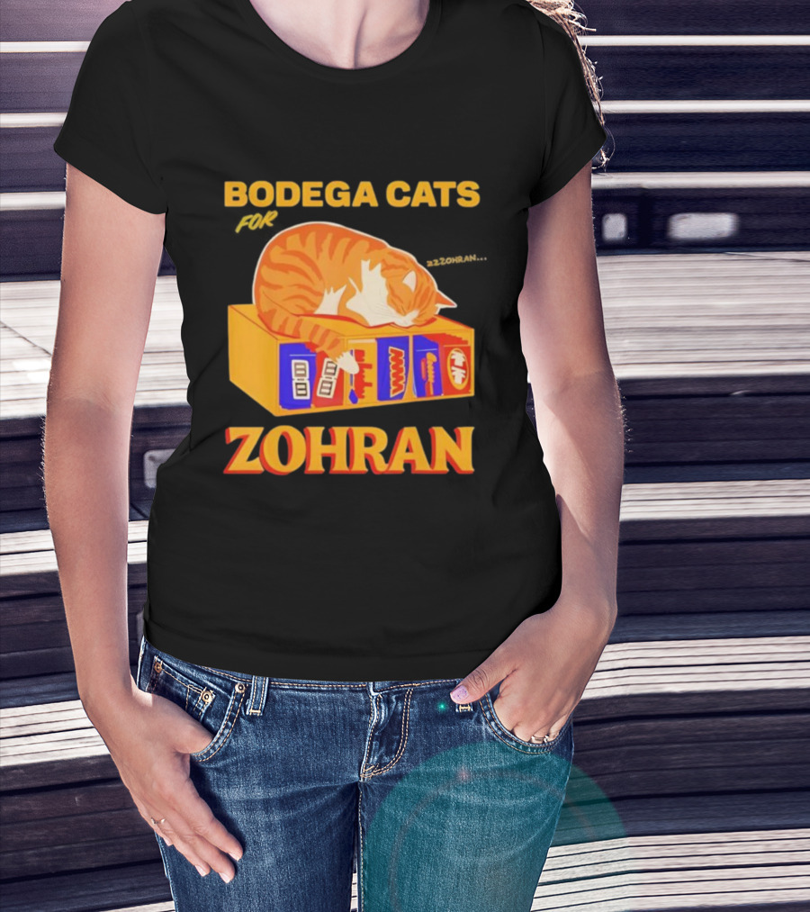Bodega Cats Zohran Mamdani Iconic Democrat Humor T-Shirt