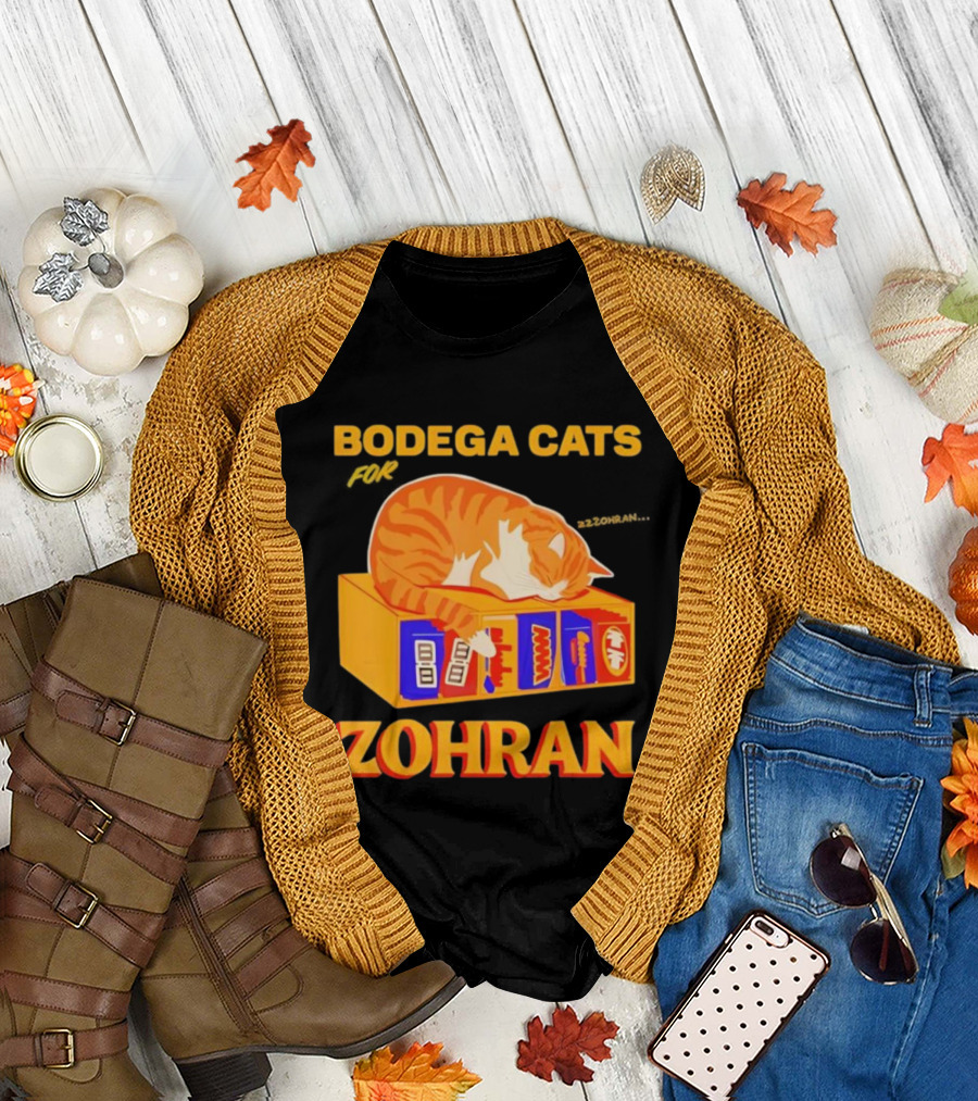 Bodega Cats Zohran Mamdani Iconic Democrat Humor T-Shirt