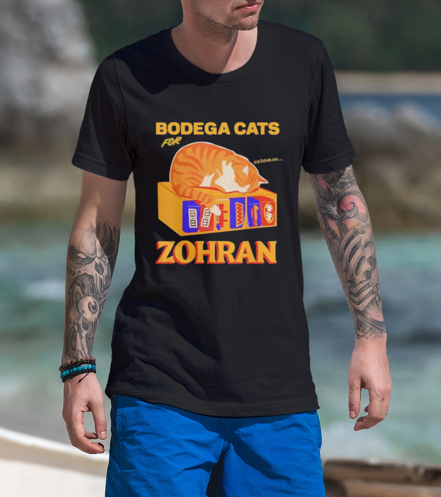 Bodega Cats Zohran Mamdani Iconic Democrat Humor T-Shirt