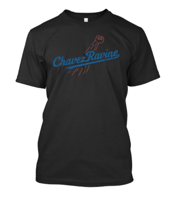 Chavez Ravine Los Angeles Dodgers Baseball World Series Fist Parody T-Shirt