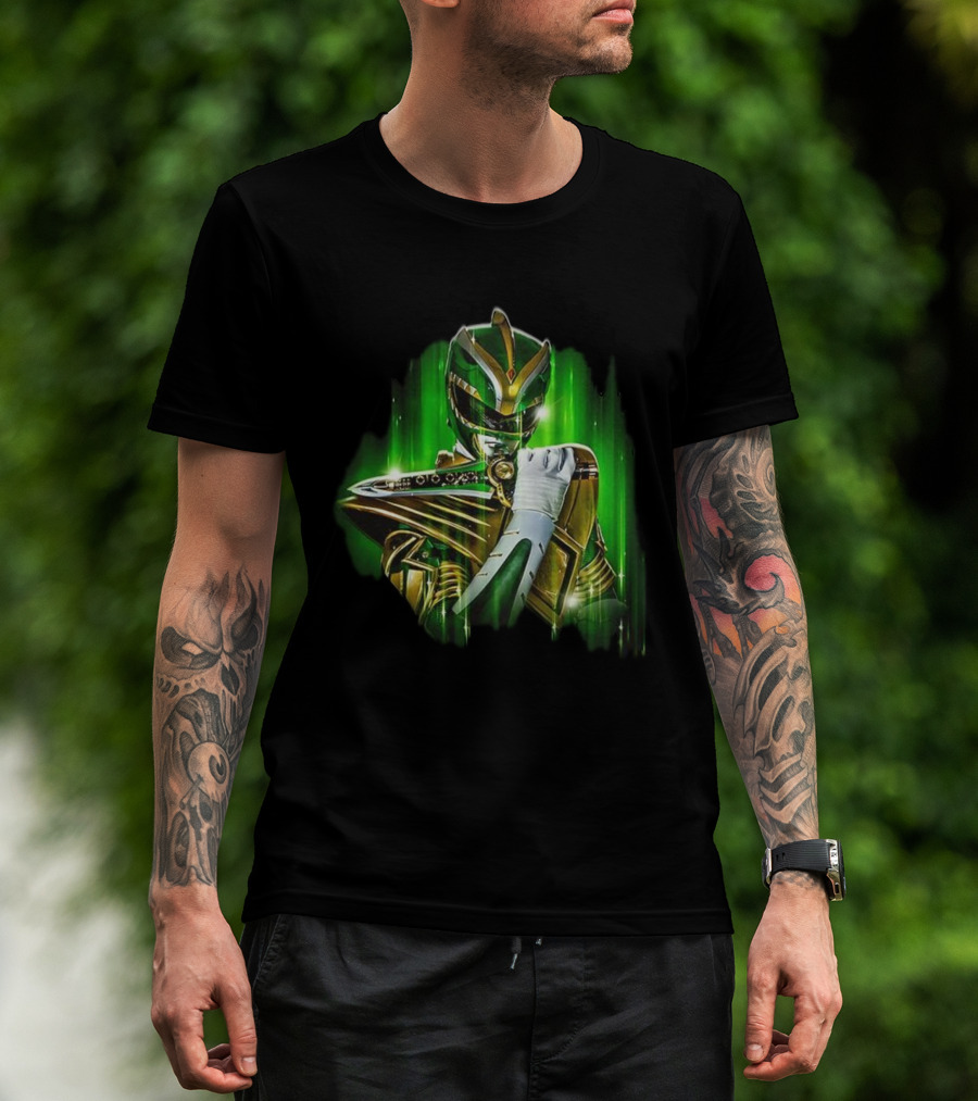 Mighty Morphin Green Power Ranger With Dragon Dagger T-Shirt