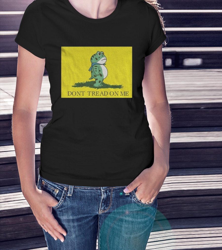 Portland I.C.E. Protest Frog Don't Tread On Me Gadsden Flag T-Shirt