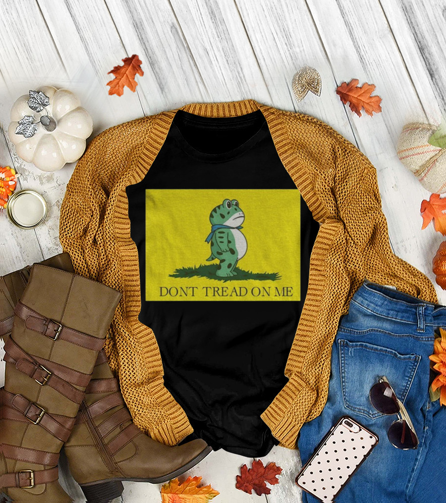 Portland I.C.E. Protest Frog Don't Tread on Me Gadsden Flag T-Shirt