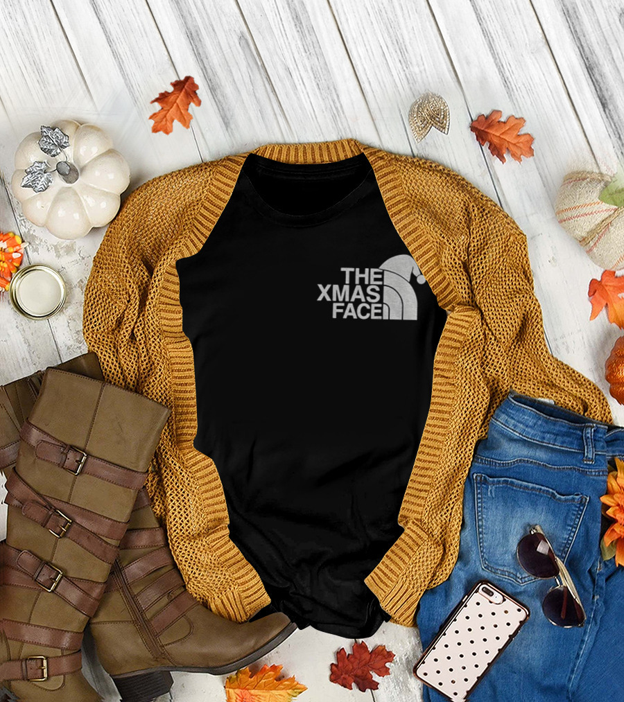 The Xmas Face Funny Christmas Santa Hat T-Shirt