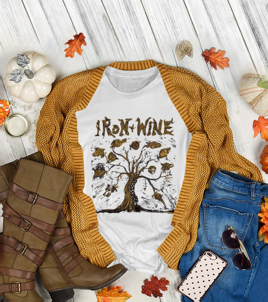 Iron And Wine Tree Branches and Birds T-Shirt