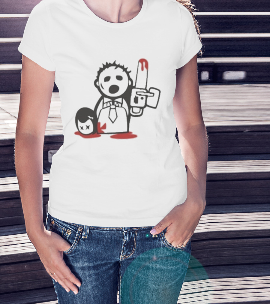 Jarek Stankiewicz Nora Zombie Nation Chainsaw Cartoon T-Shirt