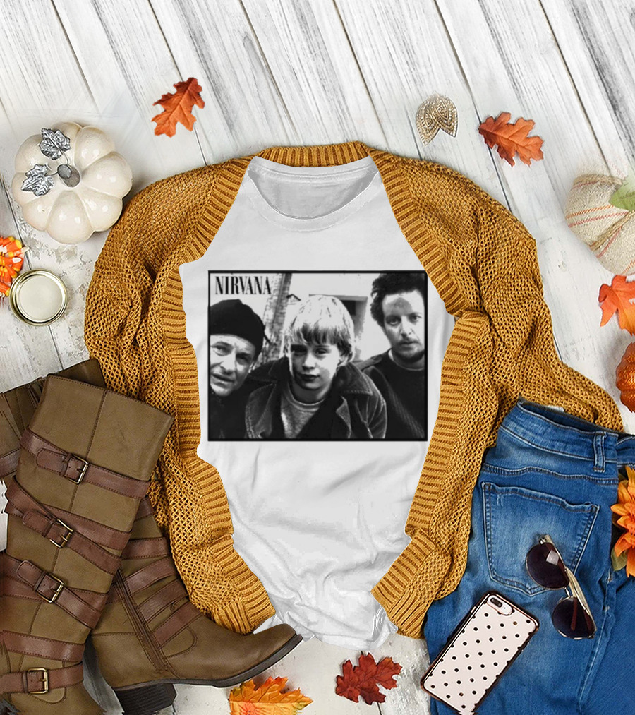 Nirvana Meets Home Alone Mashup Holiday Edition T-Shirt
