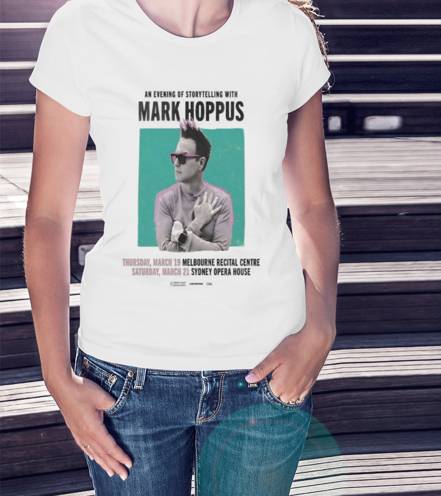 An Evening Of Storytelling With Mark Hoppus March 19 2026 Melbourne Recital Hall March 21 2026 Sydney Opera House Concert T-Shirt