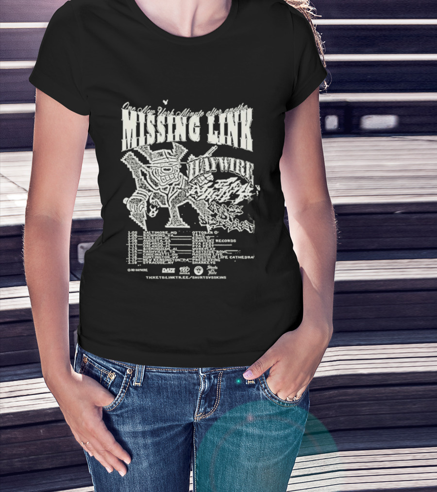 Missing Link Tour Haywire Hardcore Punk 2026 Live At Ottobar Baltimore MD January 5 T-Shirt
