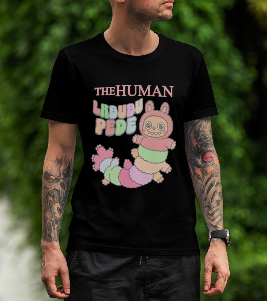 The Human Labubu Pede Pastel Cartoon Character Design T-Shirt