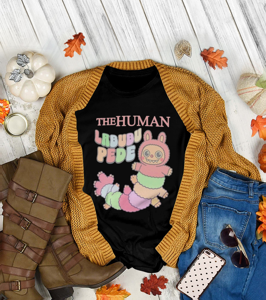 The Human Labubu Pede Pastel Cartoon Character Design T-Shirt