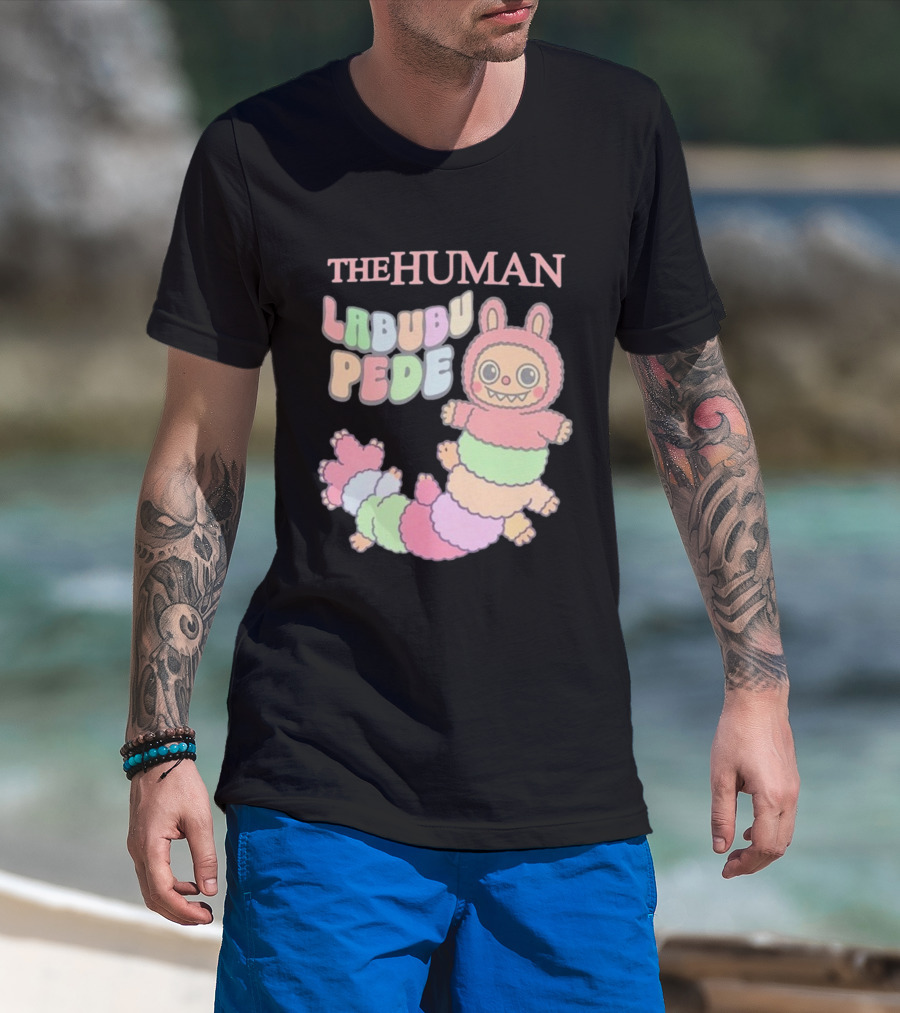 The Human Labubu Pede Pastel Cartoon Character Design T-Shirt