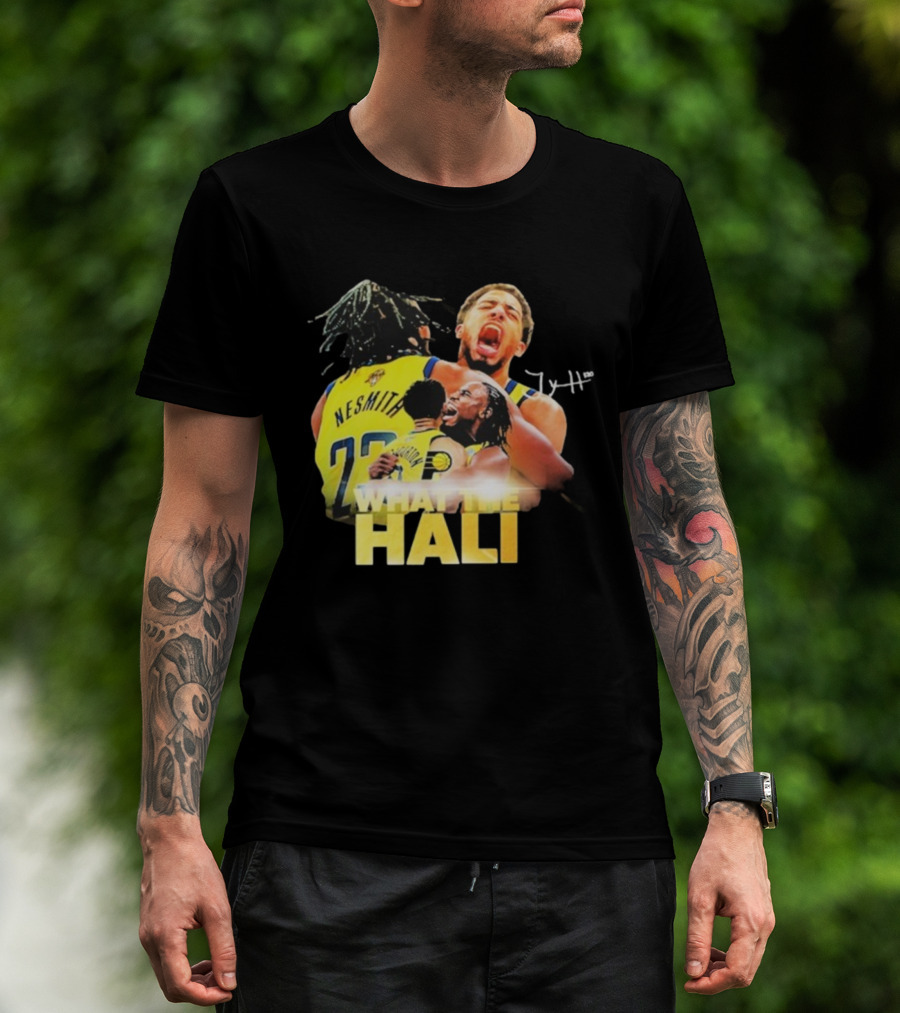 Tyrese Haliburton Hug Aaron Nesmith What The Hali Indiana Pacers 2025 T-Shirt
