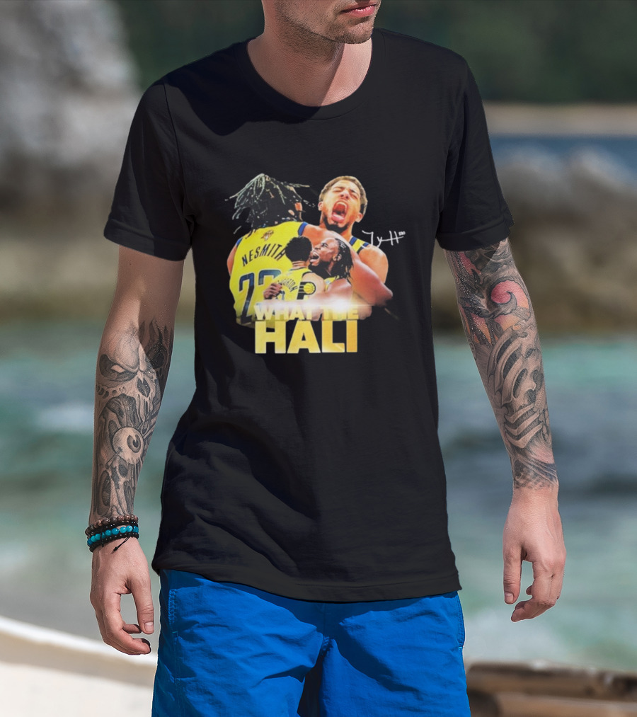 Tyrese Haliburton Hug Aaron Nesmith What The Hali Indiana Pacers 2025 T-Shirt